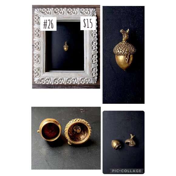 Acron Goldtone Charm/Pendant with Screw-On Top - Picture 1 of 1